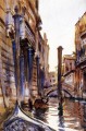 Canal lateral en John Singer Sargent Venecia